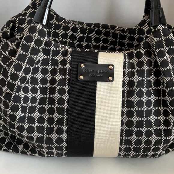 Vintage Kate Spade Stylish Black and White Tote Bag - Picture 2 of 11